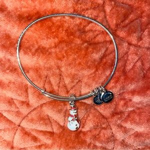 Silver snowman Alex and ani bracelet